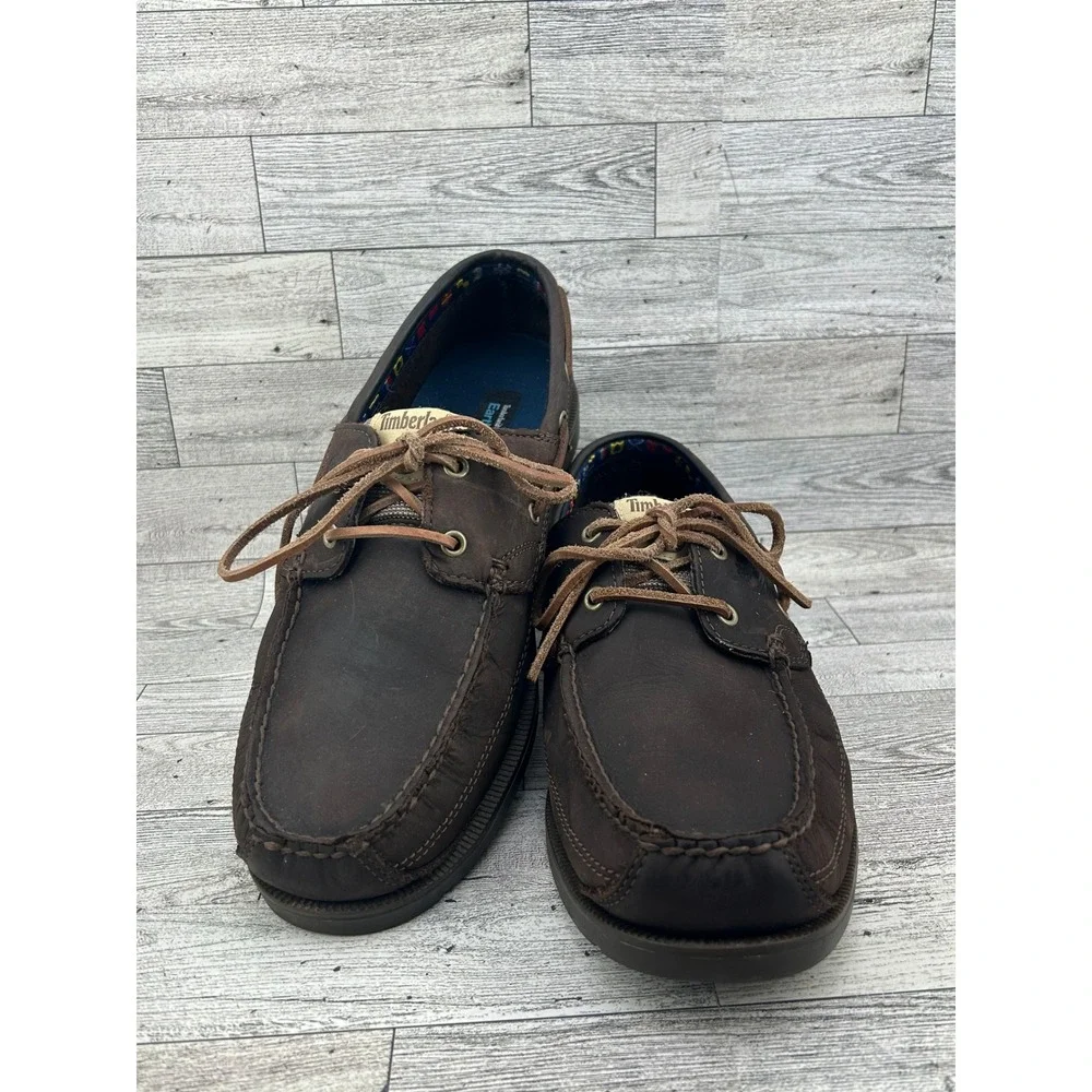 Timberland Earthkeepers‎ Mens Size 11.5M Brown Leather Boat Shoes Anti Fatigue